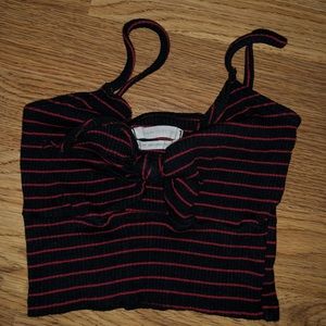 red and black urban outfitters crop top